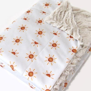 Cozy Sunshine Blanket - Baby, Child or Adult Blanket, Soft Minky Blanket, Sunshine Throw Blanket, Sunshine Baby Blanket, Cozy Sun Blanket