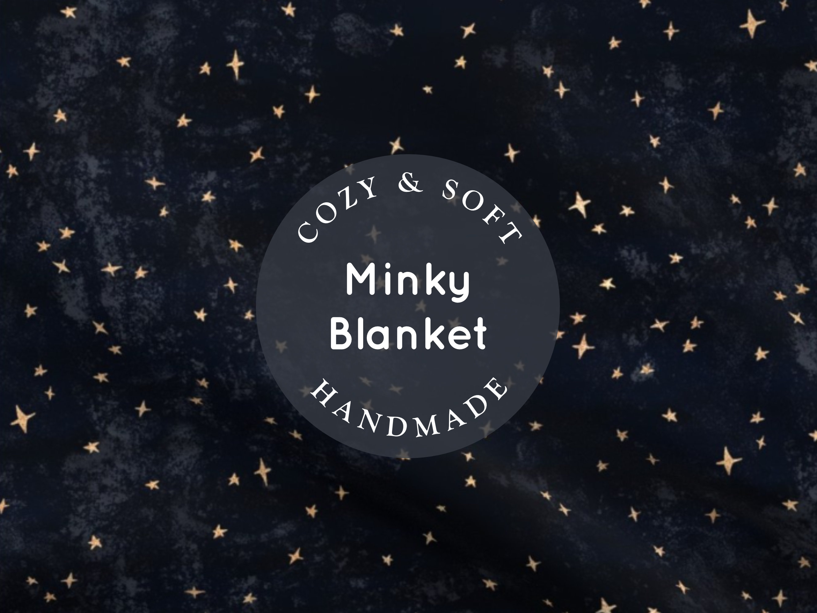 SOFT Starry Night Blanket - Baby, Child, Adult Blanket, Blue Minky