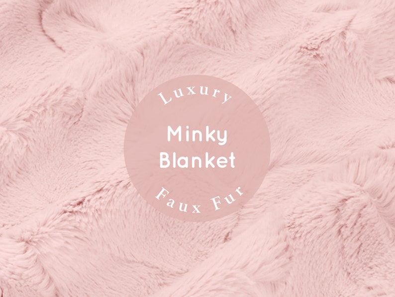 SOFT Rose Water Pink Throw, Faux Fur Throw Blanket, Pink Fuzzy Blanket, Pale Pink Throw, Pink Adult Minky Blanket, Luxury Gift, Gift For Her image 1