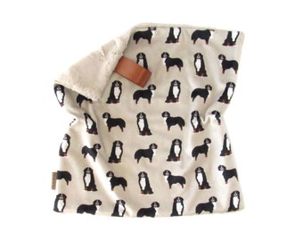 Bernese Mountain Dog Lovey, Taupe Dog Lovey, Dog Lovey, Mountain Bernese Lovey, Faux Fur Lovey, Bernese Dog Baby Gift, Minky Lovey, Dog Gift