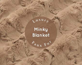SOFT Taupe Throw Blanket, Neutral Bed Throw Blanket, Boho Blanket, Adult Minky Blanket, Faux Fur Blanket, Warm Blanket, Heavy Weight Throw