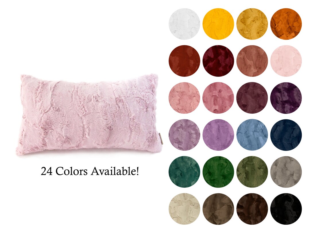 Luxe Minky Pillow, Soft Pillow, Faux Fur Pillow, Pillow Cover for Chair