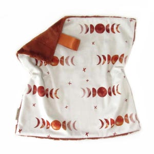 Moon Crescent Baby Lovey, Boho Moon Lovey, Rust Baby Lovey, Boho Moons Baby Nursery, Moon Baby Shower, Crescent Moons Lovey, Moon Baby Gift