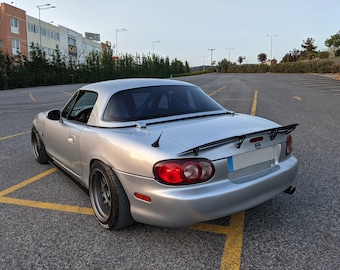 MX-5 Miata NB / NBFL Ducktail-spoiler Gepoedercoate aluminium vleugel