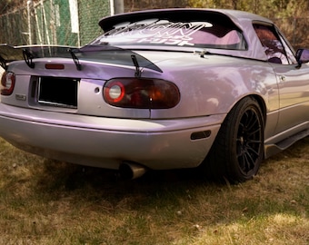 Acrylic See-Through Agressive Ducktail Spoiler Wing for MX-5 Miata NA
