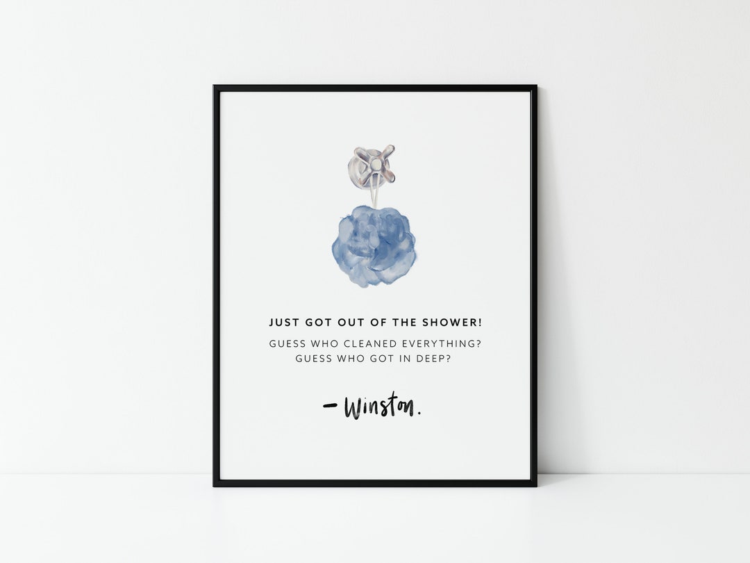 Shower Quote Printable Wall Art Digital Download Etsy