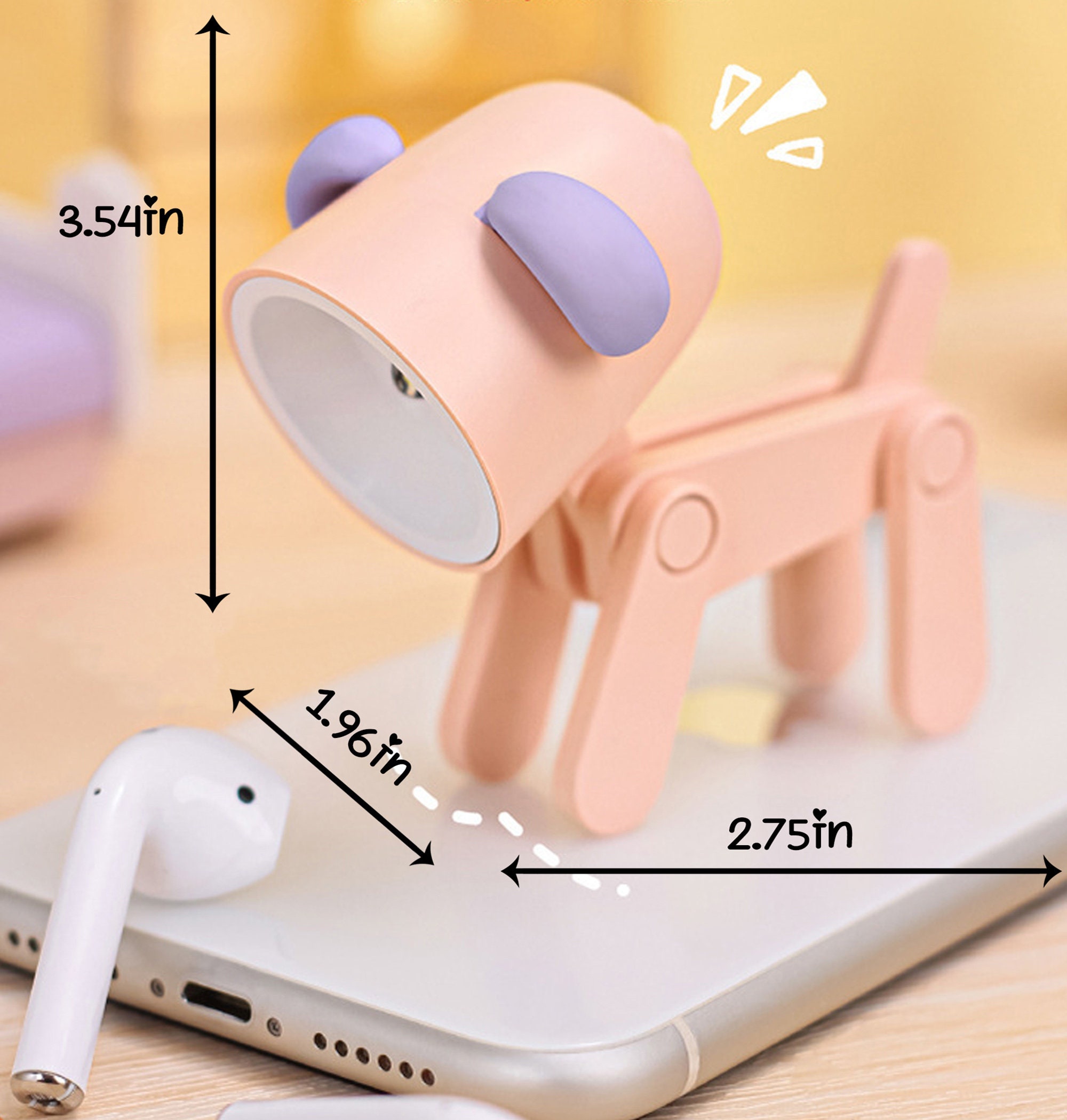 ❤️Buy 2 FREE SHIPPING❤️Kids Night Lights Mini Led Desk Lamp Cute Dog Phone Holder Childrens Small Adjustable Table Lamp Animal Night Light Stand Led For Room Decor