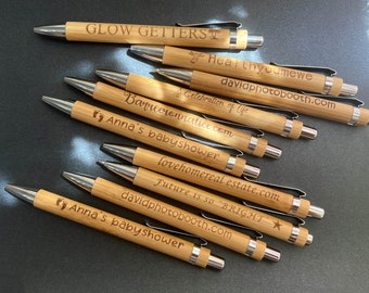 Personalized Ballpoint Pens Bamboo Pens Bulk Engraved Customized Pens School Events Office Supplies Company Promotion Grad Gift Wooden Pens