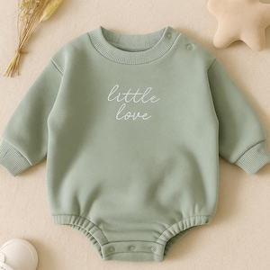 Embroidered Baby Romper: Cozy Cotton Blend Jumpsuit - Fall/Winter Outfit