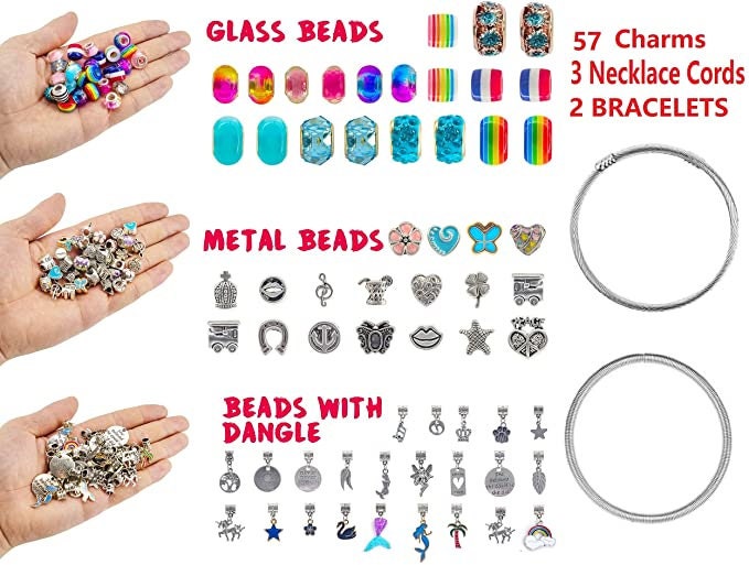 Charm Bracelet Making Kit,jewelry Making Supplies Beads,unicorn/mermaid