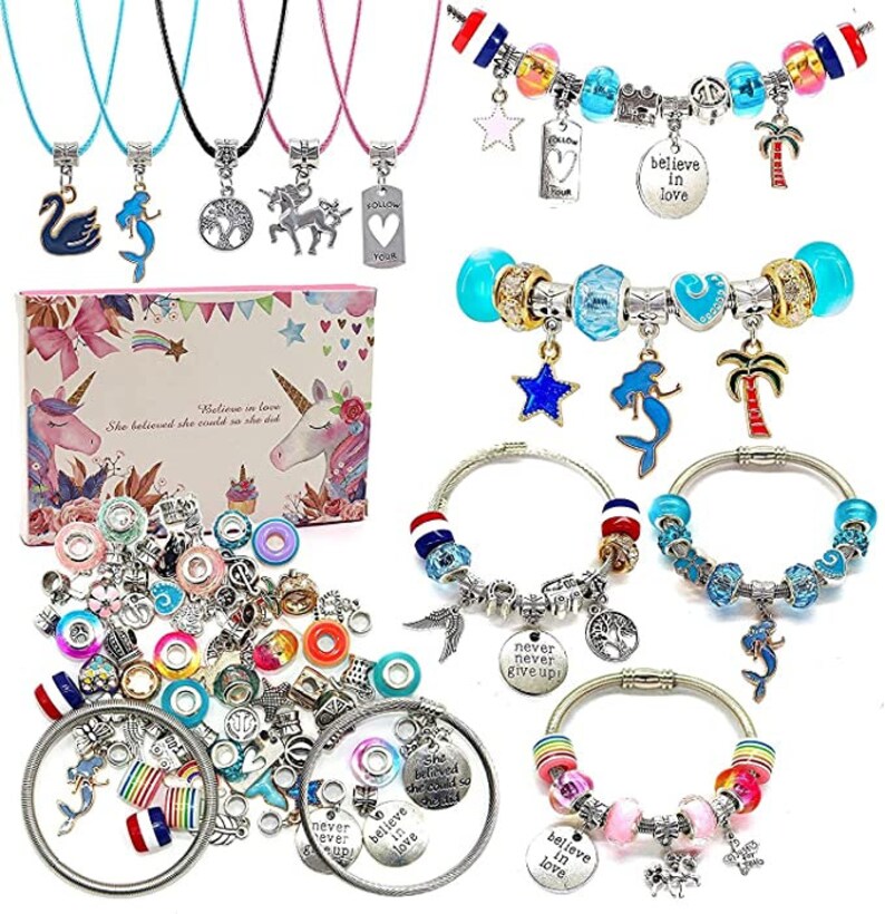 Cham Bacelet Making Kit,Jewelley Making Supplies Beads