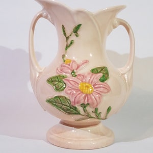 Vintage Hull Art Pottery Magnolia H-9-8 1/2&quot; French Chic, Pink Decor
