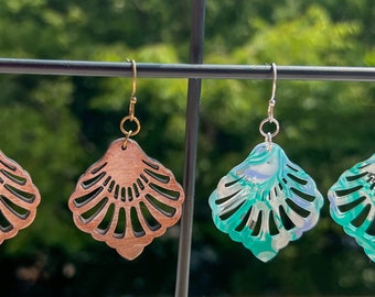 Twisted Shell Earrings / Closed Shell Earrings / Ornate Seashell Earrings / Detailed Seashell Earrings / Seashell Earrings