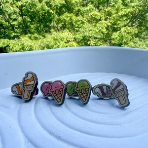 Ice Cream Stud Oorbellen / Ice Cream Oorbellen / Soft Serve Ice Cream Oorbellen / Hard Serve Ice Cream Oorbellen / Ice Cream Cone Oorbellen