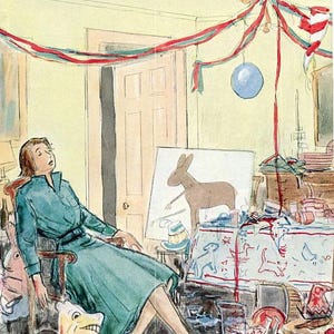 1960 Vintage New Yorker Cover, February 27 (Perry Barlow), Original New Yorker Magazine Cover, Children, Birthday Party