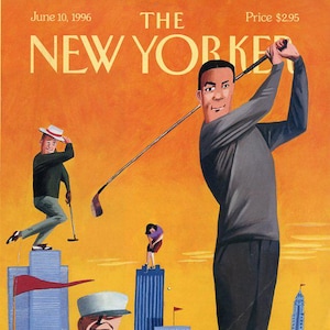 1996 Vintage New Yorker Cover, June 10 (Mark Ulriksen), Original New Yorker Magazine Cover, Sports, New York City, Golf