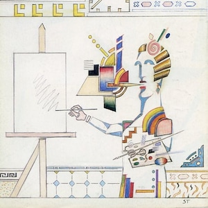 1982 Vintage New Yorker Cover, April 26 (Saul Steinberg), Original New Yorker Magazine Cover, Art, Artists