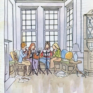 1980 Vintage New Yorker Cover, March 3 (Arthur Getz), Original New Yorker Magazine Cover, Music, Rehearsal