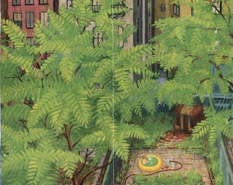 1954 Vintage New Yorker Magazine Cover, July 31,  Ilonka Karasz Cover Art, Summer in the City