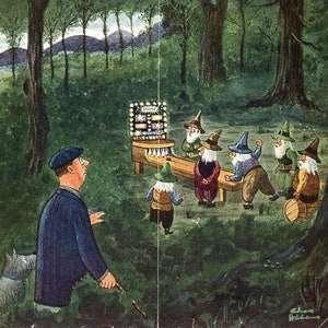 1957 New Yorker Magazine Cover, June 22 (Charles Addams), Original Vintage Cover, Leprechauns