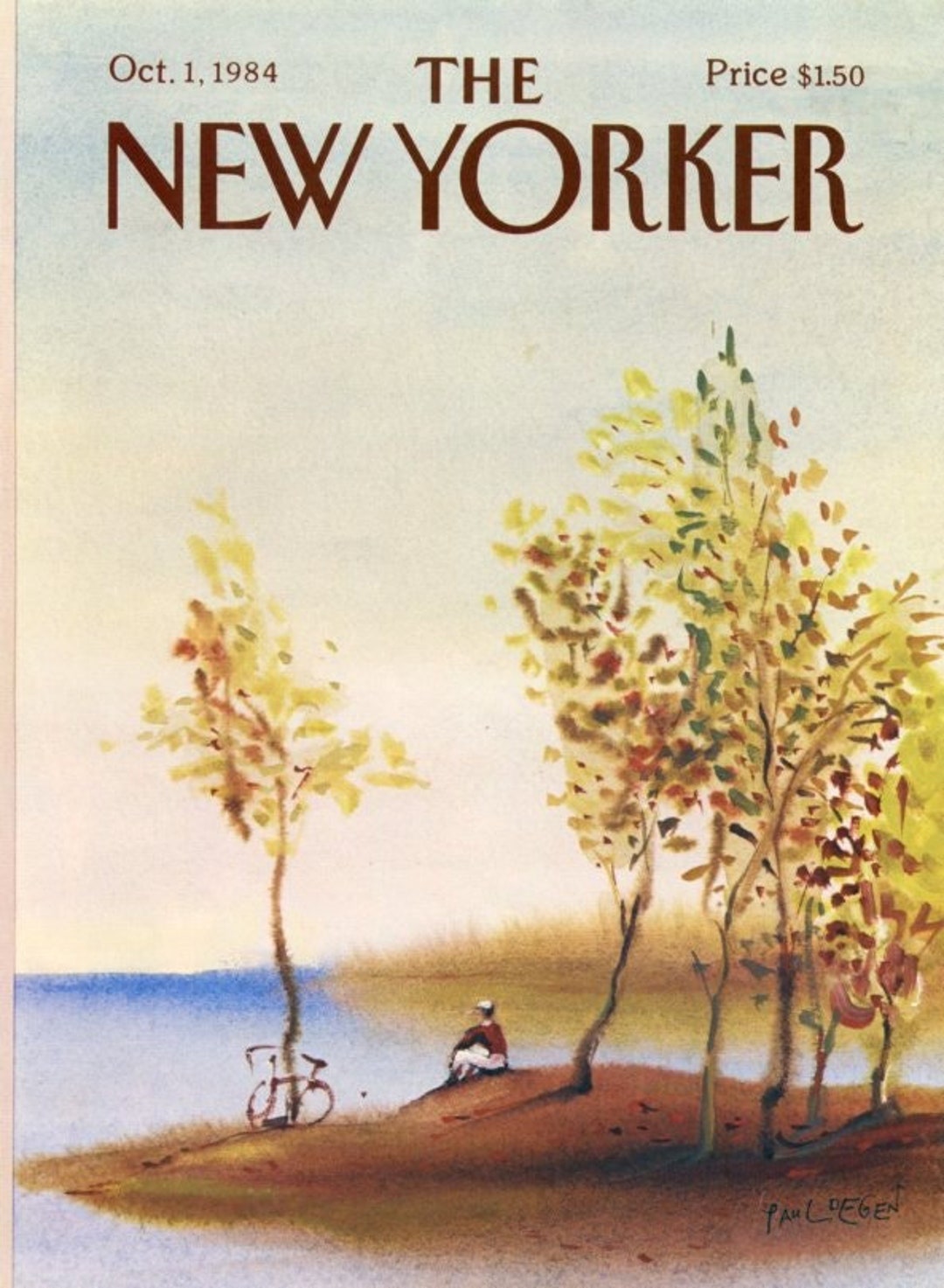 1984 Vintage New Yorker Cover, October 1 (paul Degen