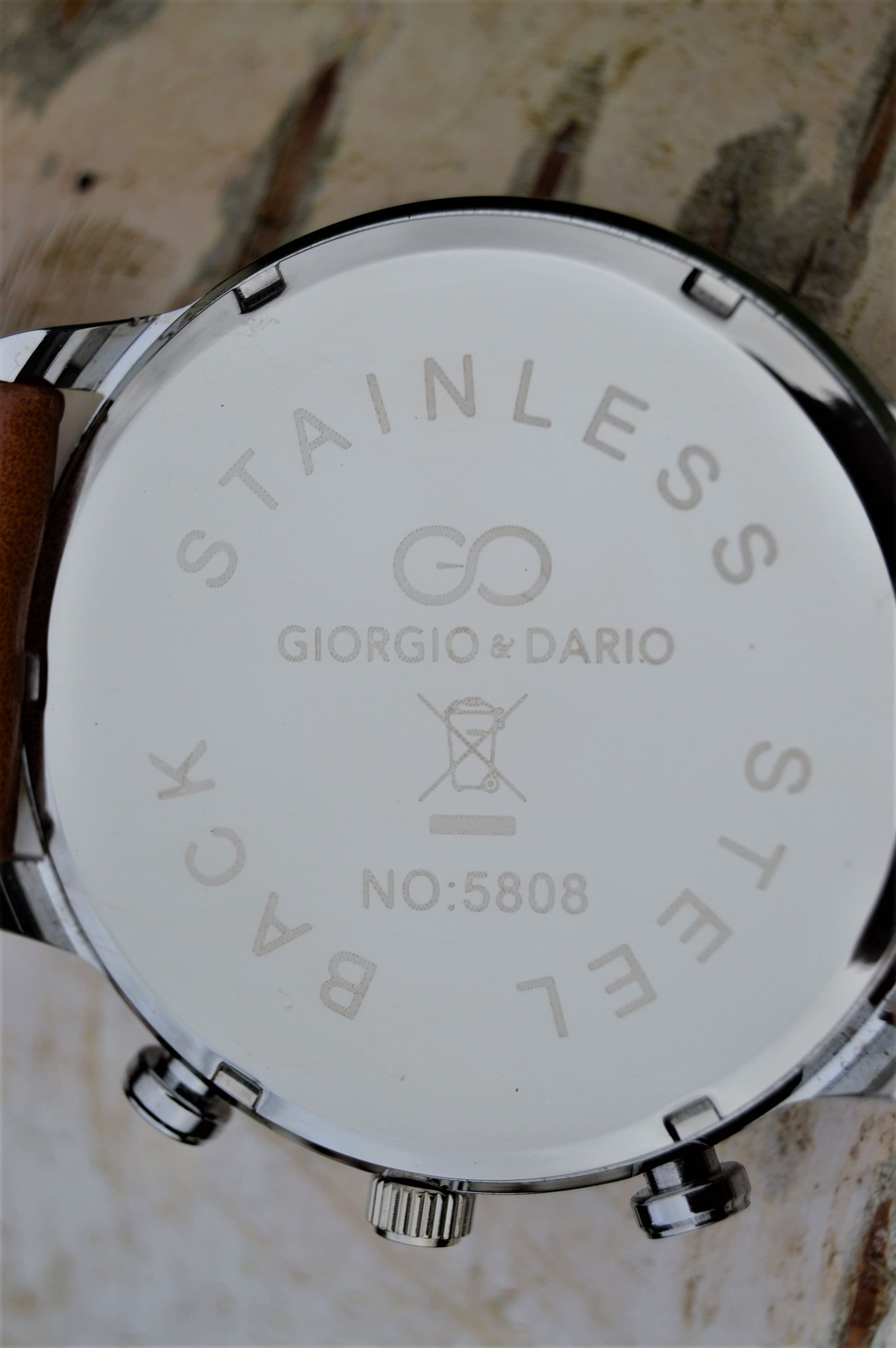 giorgio & dario stainless steel back