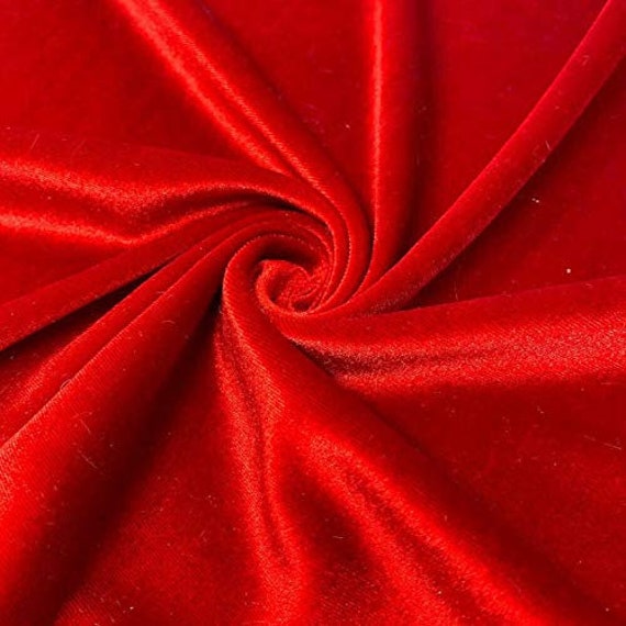 Red Velvet Dress Fabric Plain Velvet Material 44/45 Etsy