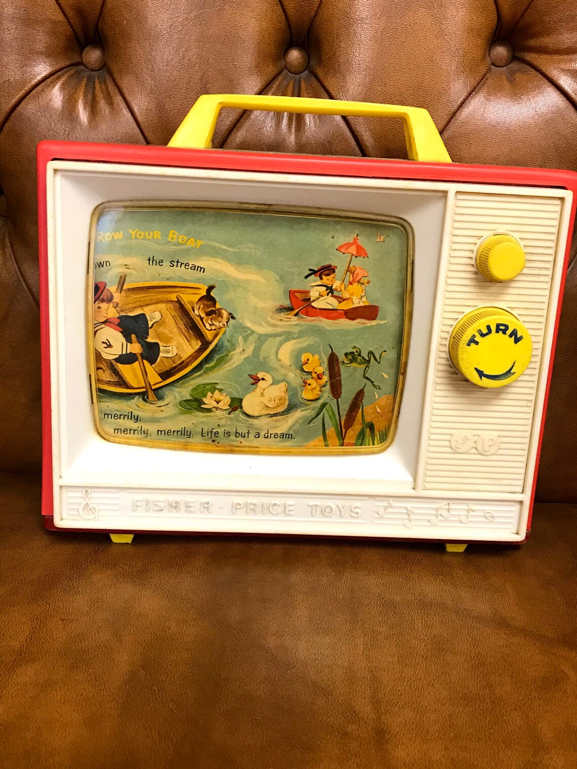 Vintage FisherPrice Giant Screen Music Box TV London Bridge Etsy