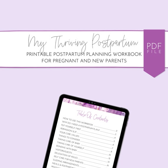 My Thriving Postpartum Planner A printable postpartum Etsy