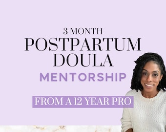 3 Month Postpartum Doula Mentor for New Birth Workers