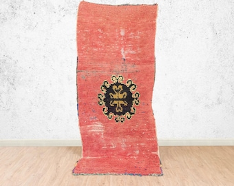 Bohemian Wool Kilim Rug, Tribal Colors, Earthy Red (7ft x 2.7ft)