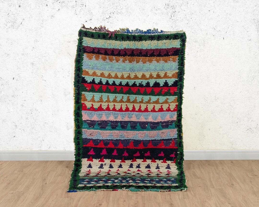 Berber Rug Pattern Berber Artisan Rug: Colorful Mosaic Pattern - Handwoven Wool Blend - Etsy