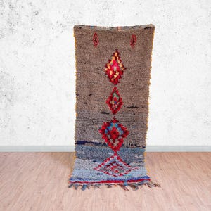 Moroccan Wool Rag Rug - Colorful Handmade Boho Shag