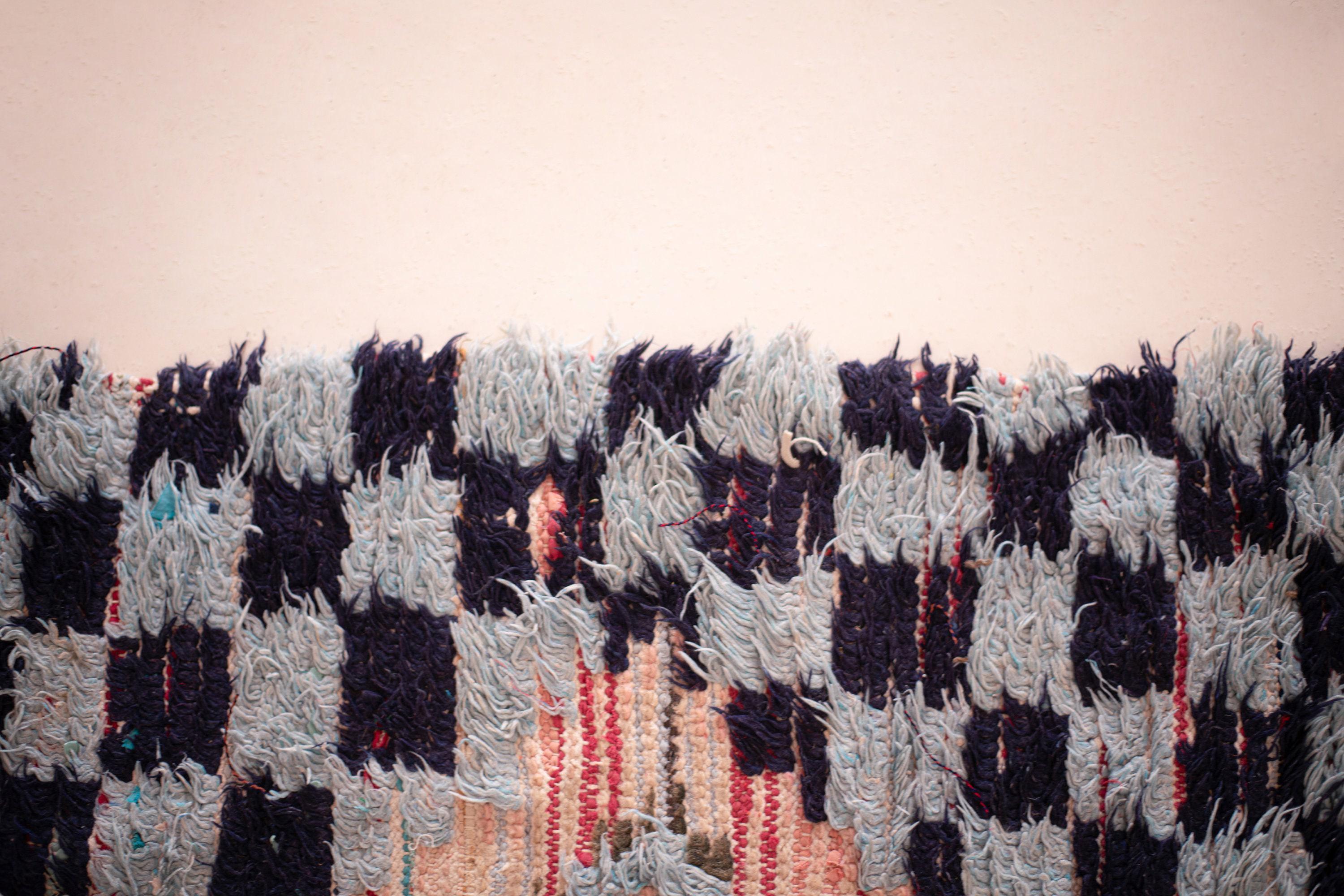 モロッコウールランナーラグ：部族ベルベルデザイン - 手織り