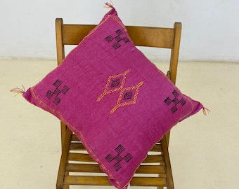 Cactus Silk Pillow, Sabra Pillow, Moroccan Pillow, Boho Throw Pillow, Decorative Pillow, Berber Pillow Cover
