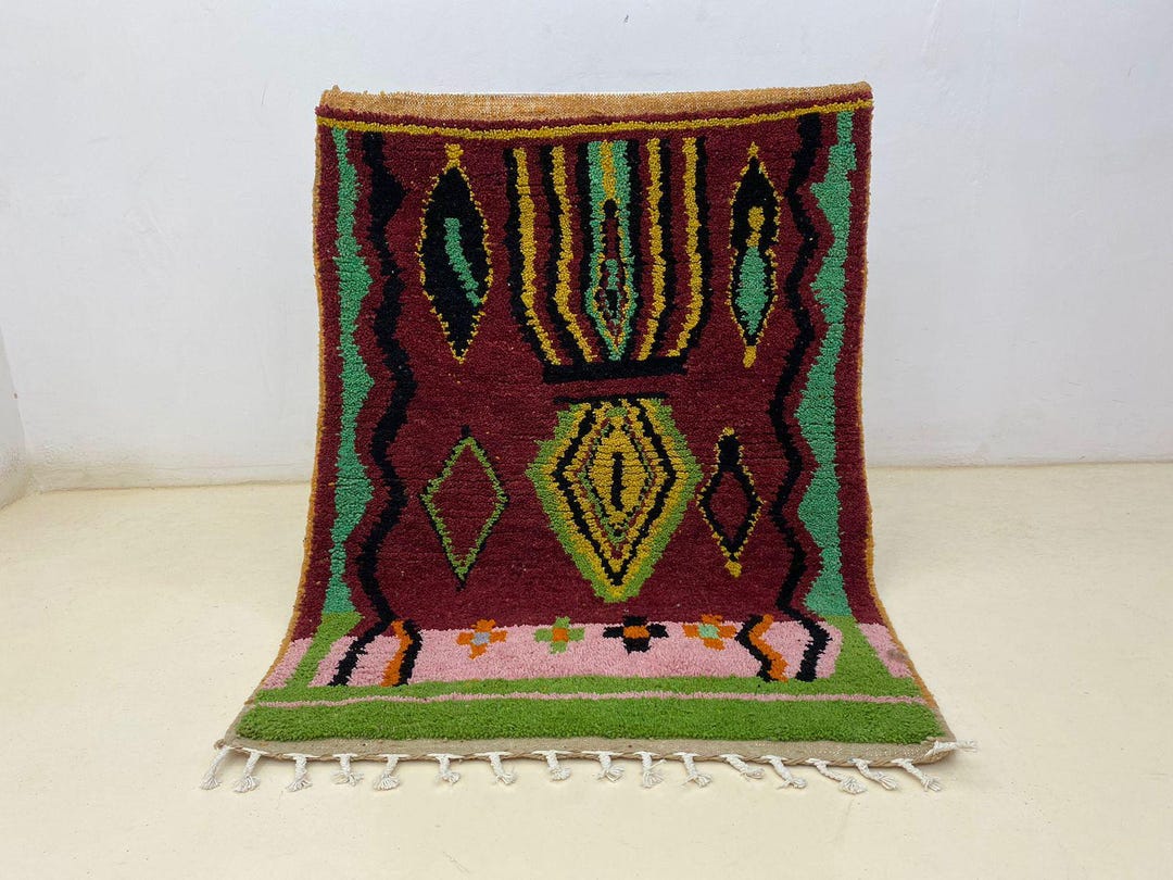 Berber Rug Pattern Berber Wool Rug: Colorful Geometric Pattern (handmade, Eco-friendly) - Etsy