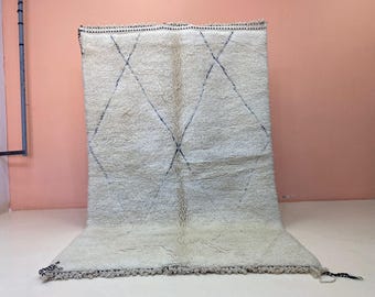 Moroccan rug white - Solid white rug - Plain white rug - Minimalist rug - Beni ourain rug - Custom rug - Handmade rug - Moroccan area rug