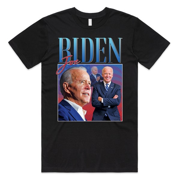 Joe Biden Homage T-shirt Tee Top US President Election Campaign 2024 Retro 90's Vintage