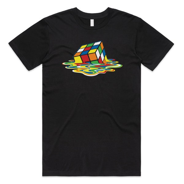 Melting Rubix Cube Women's T-Shirt – Big Bang Inspired – Funny Sheldon Graphic – 100% Cotton