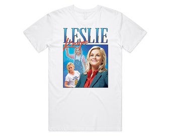 Leslie Knope Homage T-shirt Tee Top Parks & Rec TV Show Gift Retro 90's Vintage Funny