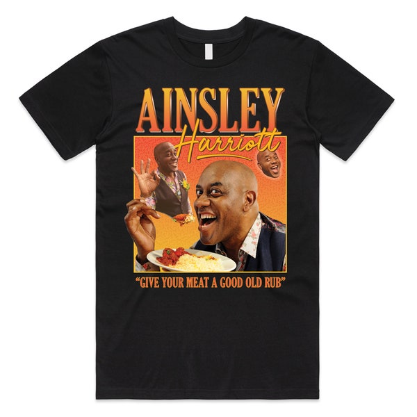 Ainsley Harriott Homage T-shirt Tee Top Vintage Retro Funny 90s Icon Mens Womens