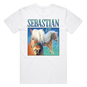 Lil Sebastian Homage T-shirt Tee Top Parks & Rec TV Show Gift Retro 90's Vintage Funny