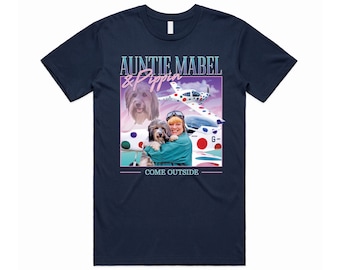 Auntie Mabel & Pippin Homage T-shirt Tee Top Retro 90s TV Show Come Outside