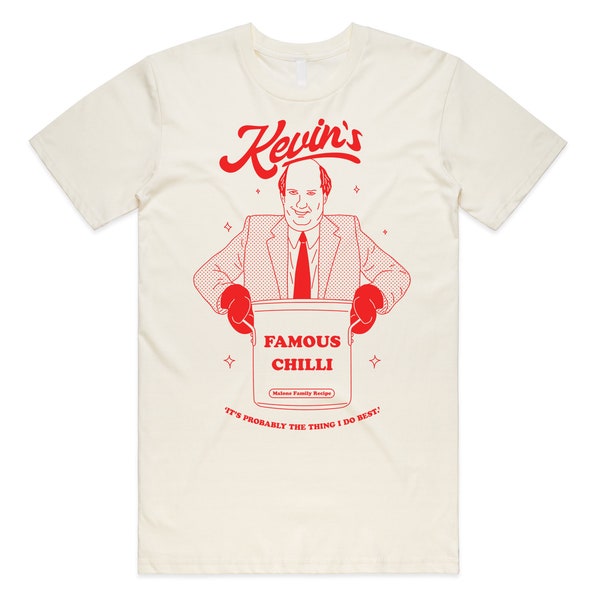 Kevin's Famous Chilli T-shirt Tee Top Funny The US Office Malone Family Recipe