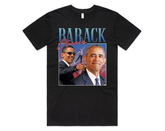 Barack Obama Homage T-shirt Tee Top Funny US President Icon 2020 Election 90’s Vintage