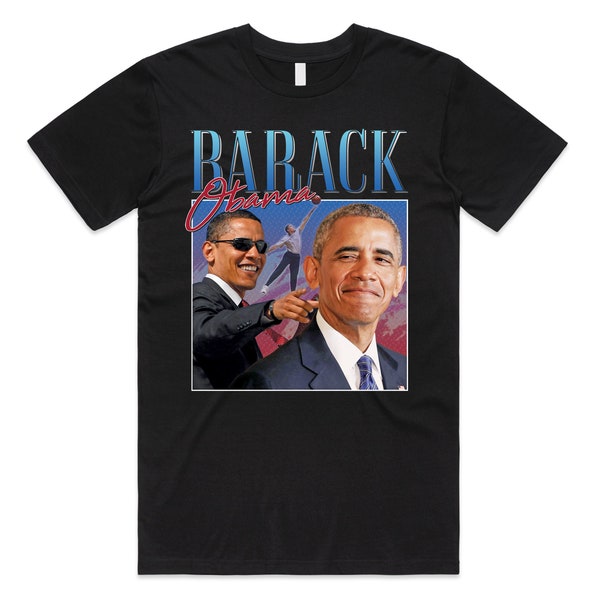 Barack Obama Homage T-shirt Tee Top Funny US President Icon 2020 Election 90’s Vintage