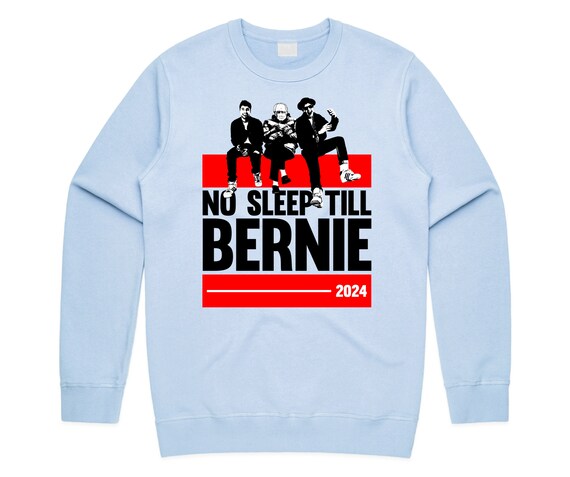 No Sleep Till Bernie Sanders 2024 Jumper Sweater Sweatshirt Funny Sitting Mittens Meme Brooklyn USA Vote for Bernie Etsy Ireland