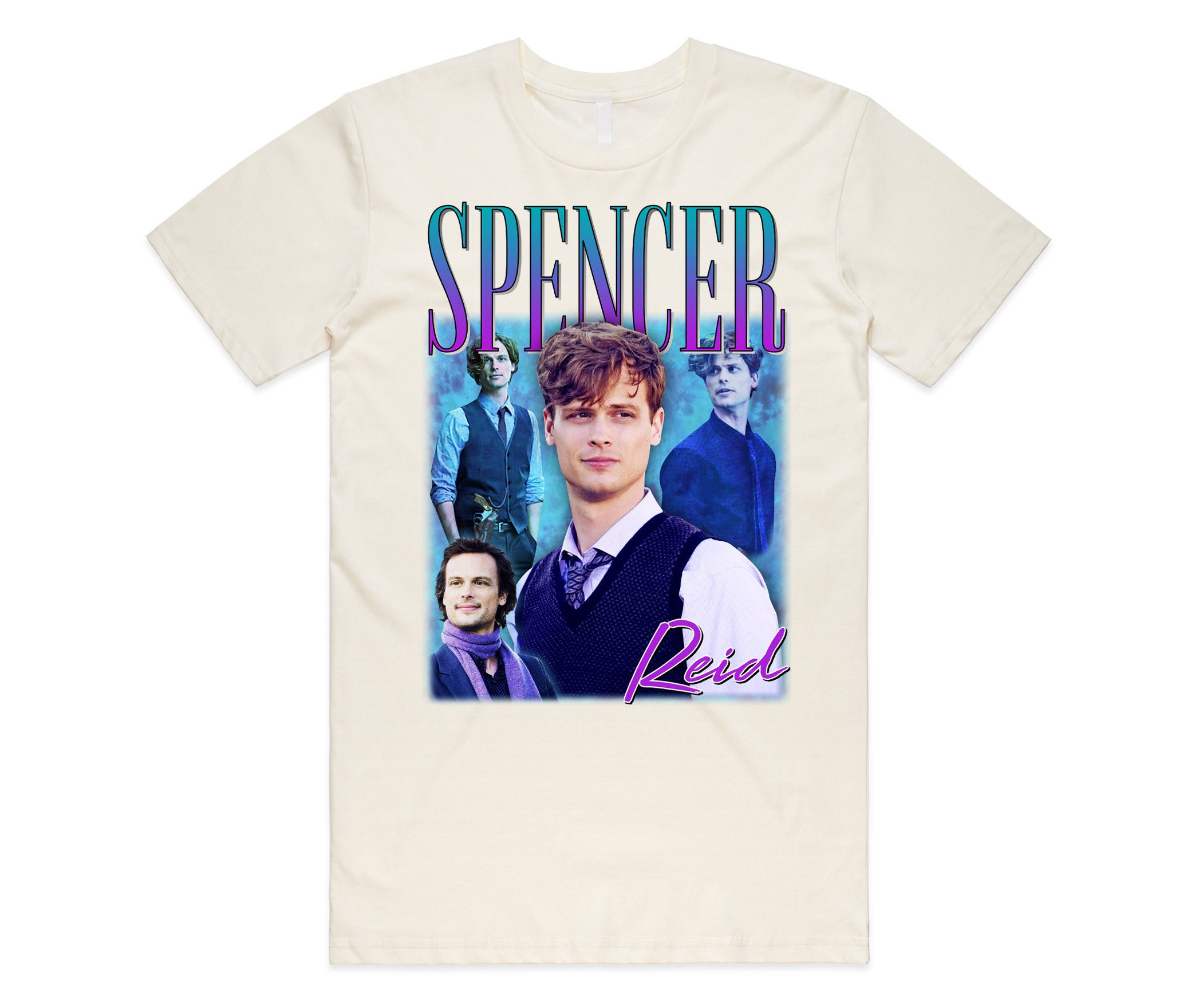 Spencer Reid Homage Tshirt Tee Top Funny Retro 90s Gift TV Etsy UK