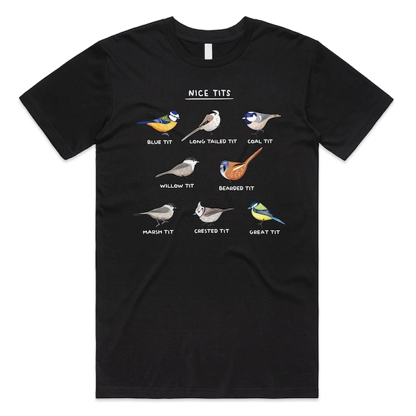 Nice Tits T-shirt Tee Top Funny Bird Watching Gift Men Dad Gift Birder Birding