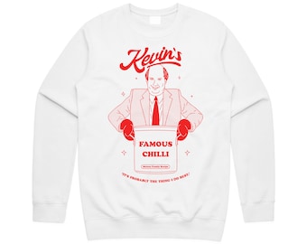 Kevin's Famous Chilli Jumper Sweater Sweatshirt Funny The US Office Malone Family Recipe